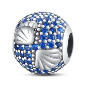 Charm perle coquillages en argent - Korell charms