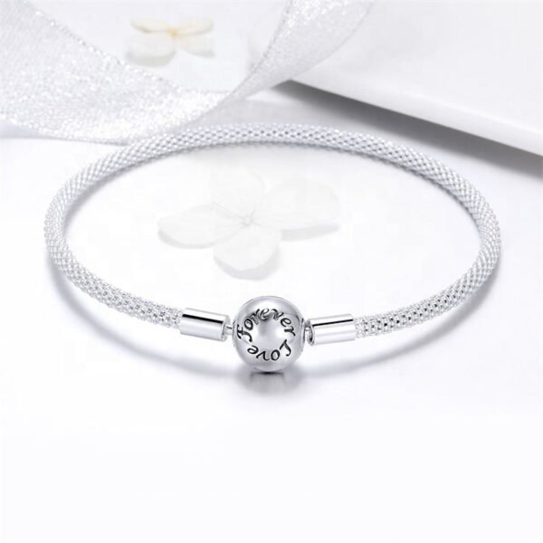 Bracelet pour charms Forever en maille tissée en argent - Korell charms
