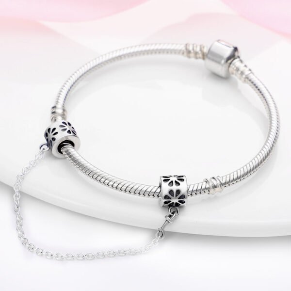 Charm chaine petites fleurs en argent - Korell charms