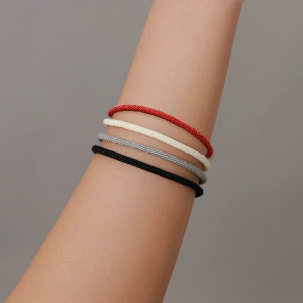 Bracelet Prestige corde tressée en argent plaqué platine - Korell charms