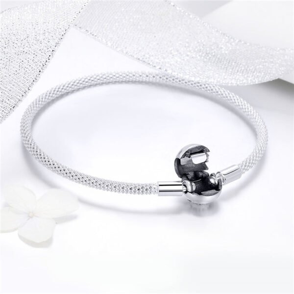 Bracelet pour charms Forever en maille tissée en argent - Korell charms