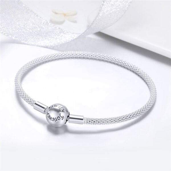 Bracelet pour charms Forever en maille tissée en argent - Korell charms