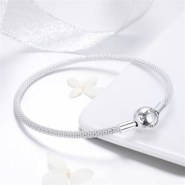 Bracelet pour charms Forever en maille tissée en argent - Korell charms