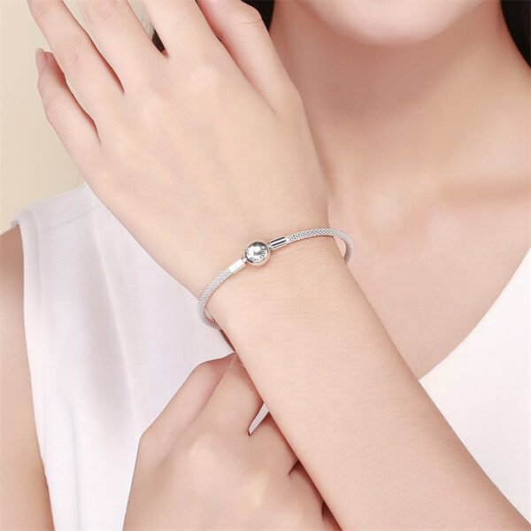 Bracelet pour charms Forever en maille tissée en argent - Korell charms