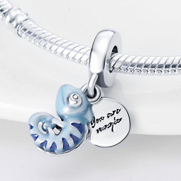 Charm pendentif caméléon en argent - change de couleur - Korell charms