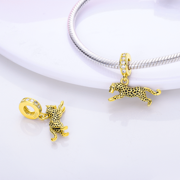 Charm pendentif guépard en argent - Korell charms