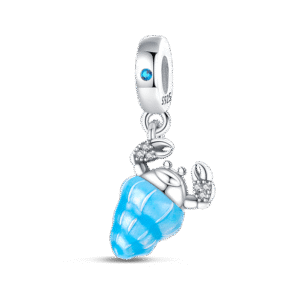 Charm pendentif bernard-l'ermite en argent - lumineux - Korell charms