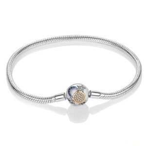Bracelet pour charms lune étoiles et soleil en argent - Korell charms