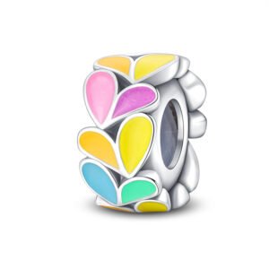 Charm séparateur feuillage en argent - lumineux - Korell charms