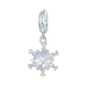 Charm Prestige pendentif fleur de glace en argent plaqué platine Default Title - Korell charms