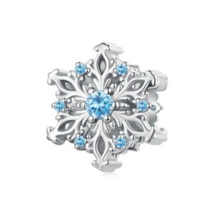 Charm Prestige flocon de neige en argent plaqué platine Default Title - Korell charms