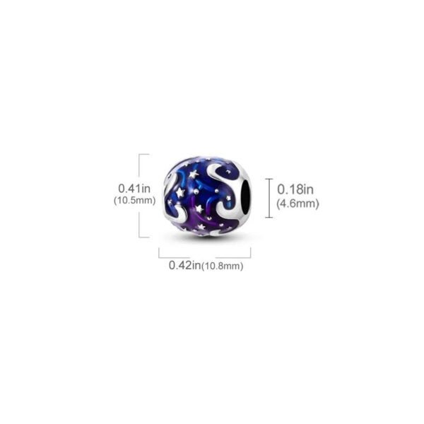 Charm perle ciel et étoiles en argent - Korell charms