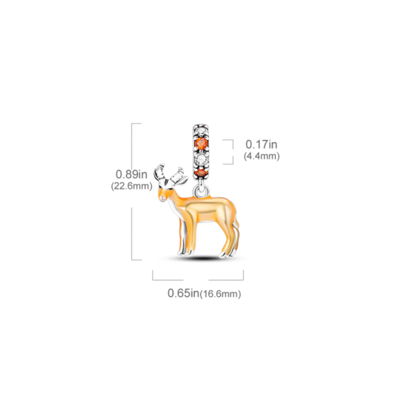 Charm pendentif gazelle en argent - Korell charms