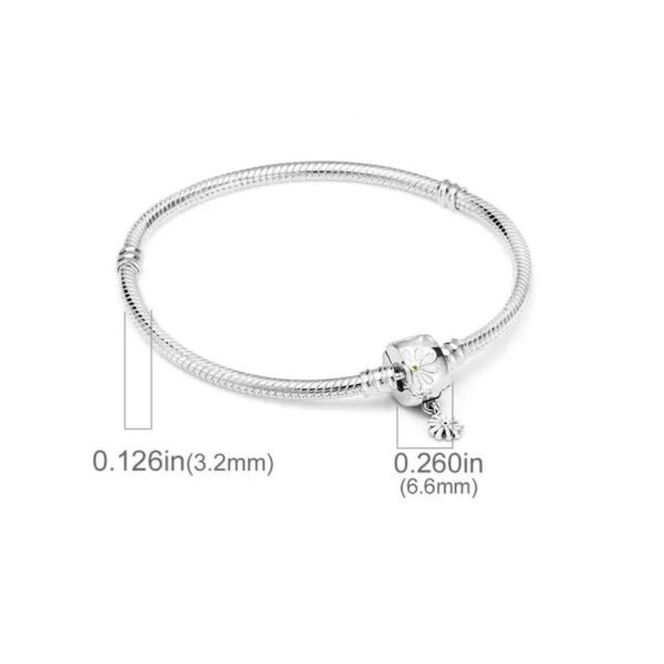 Bracelet pour charms marguerite en argent - Korell charms