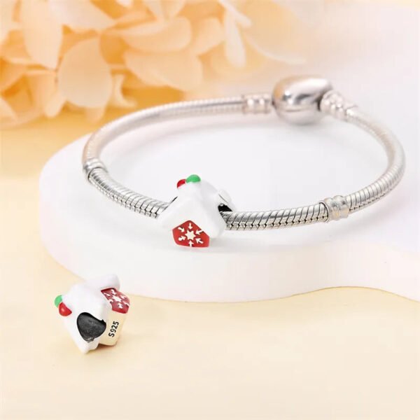 Charm chalet enneigé en argent - Korell charms