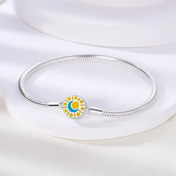 Bracelet pour charms lune, soleil et étoiles en argent - lumineux - Korell charms