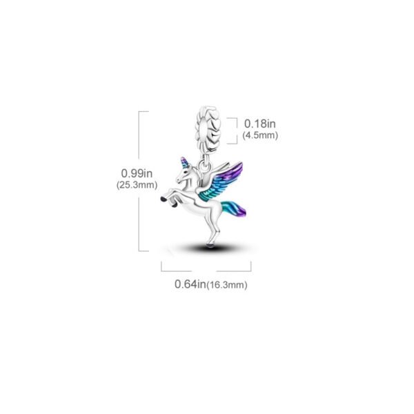 Charm pendentif licorne en argent - Korell charms