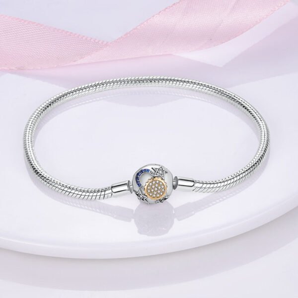Bracelet pour charms lune étoiles et soleil en argent - Korell charms