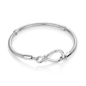 Bracelet pour charms fermoir mousqueton infini en argent - Korell charms