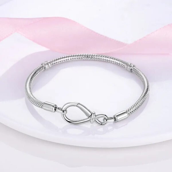 Bracelet pour charms fermoir mousqueton infini en argent - Korell charms