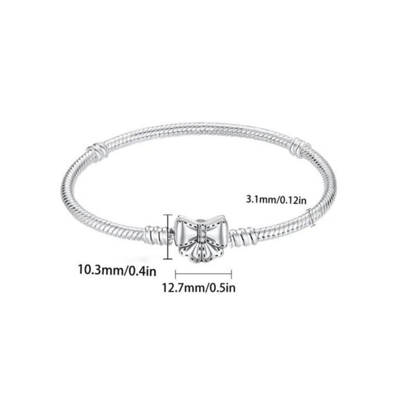 Bracelet pour charms petit nœud en argent - Korell charms