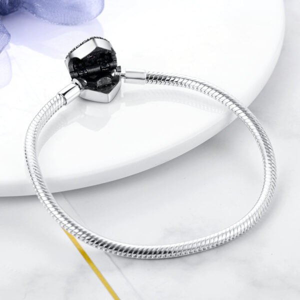 Bracelet pour charms cœur rose en argent - Korell charms