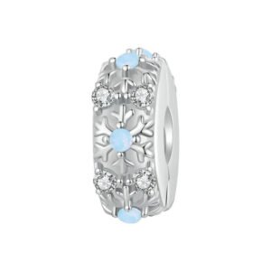 Charm Prestige séparateur à clip flocons de neige en argent plaqué platine Default Title - Korell charms