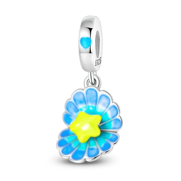 Charm pendentif coquillage et étoile en argent - lumineux - Korell charms