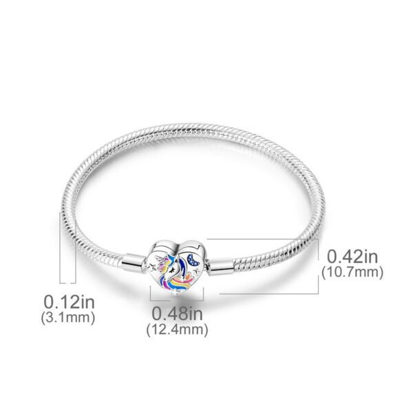 Bracelet pour charms licorne en argent - Korell charms