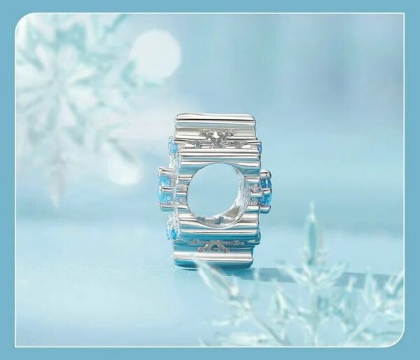 Charm Prestige flocon de neige en argent plaqué platine - Korell charms