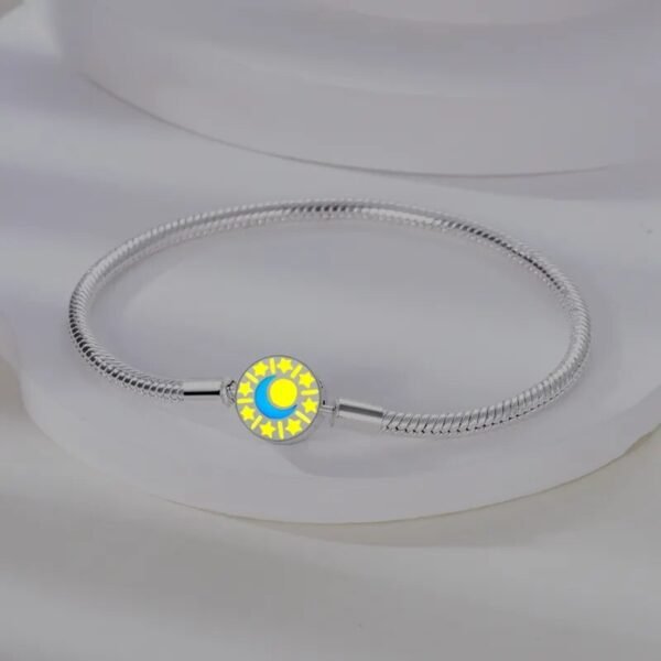 Bracelet pour charms lune, soleil et étoiles en argent - lumineux - Korell charms