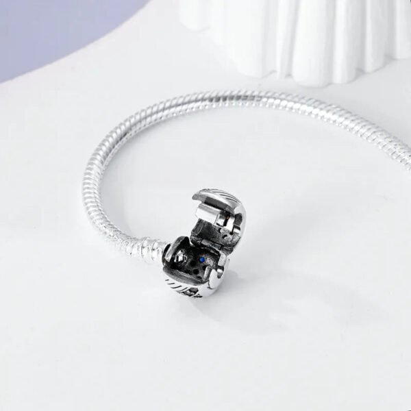 Bracelet pour charms cylindre cristaux multicolores en argent - Korell charms