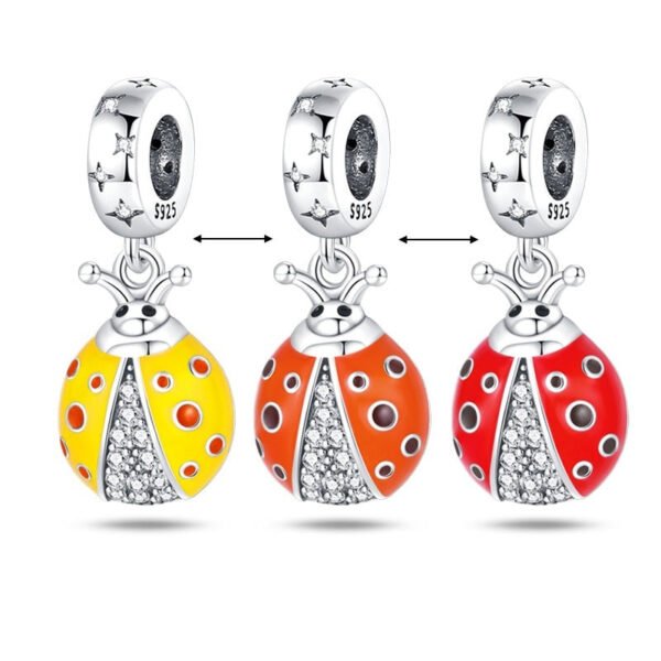 Charm pendentif coccinelle en argent - change de couleur Default Title - Korell charms
