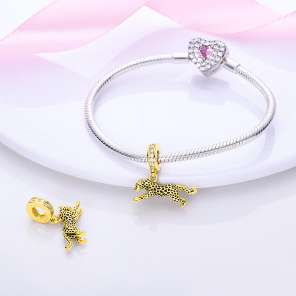 Charm pendentif guépard en argent - Korell charms