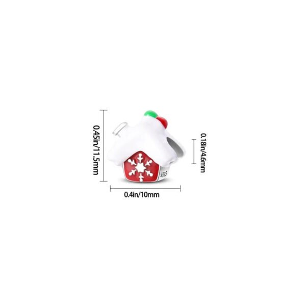 Charm chalet enneigé en argent - Korell charms