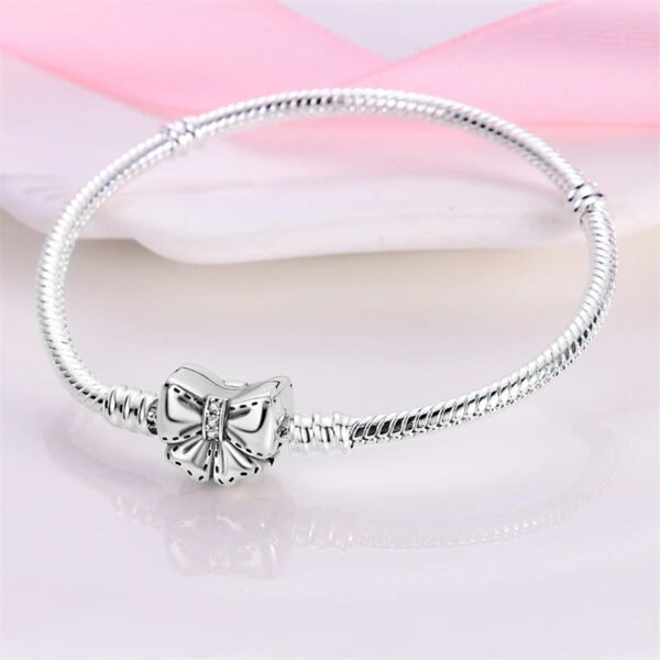 Bracelet pour charms petit nœud en argent - Korell charms