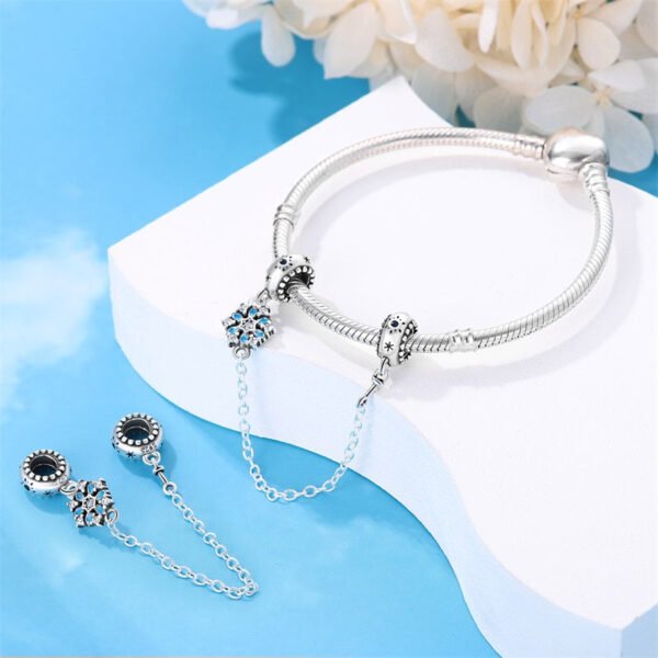 Charm chaine flocon de neige en argent - Korell charms