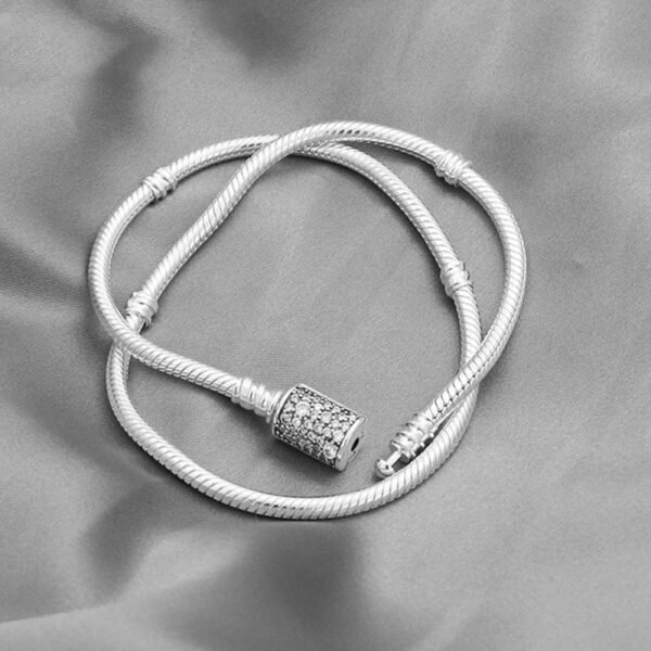 Bracelet double pour charms barillet en argent - Korell charms