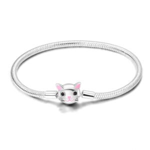 Bracelet pour charms tête de chat en argent - Korell charms