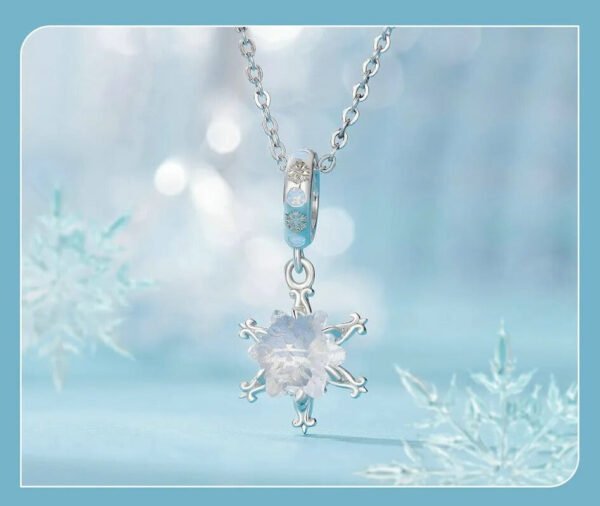 Charm Prestige pendentif fleur de glace en argent plaqué platine - Korell charms