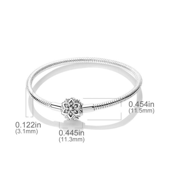 Bracelet pour charms flocon en argent - Korell charms