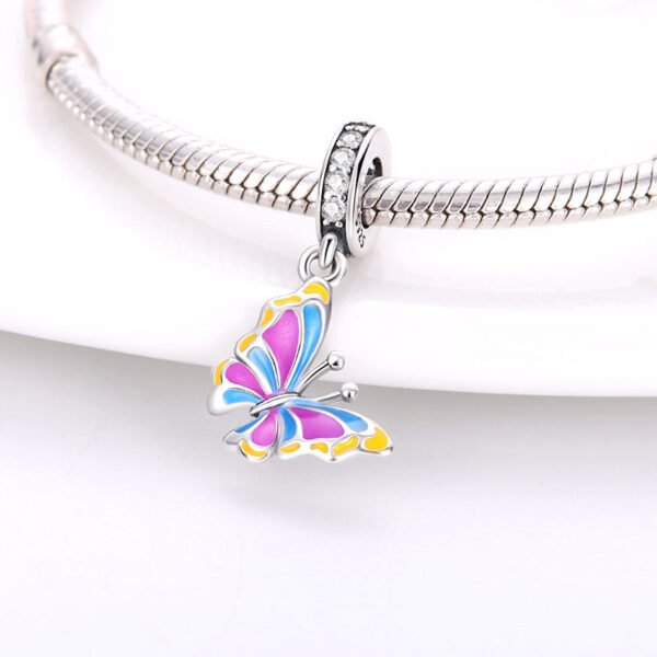 Charm pendentif papillon en argent - change de couleur - Korell charms