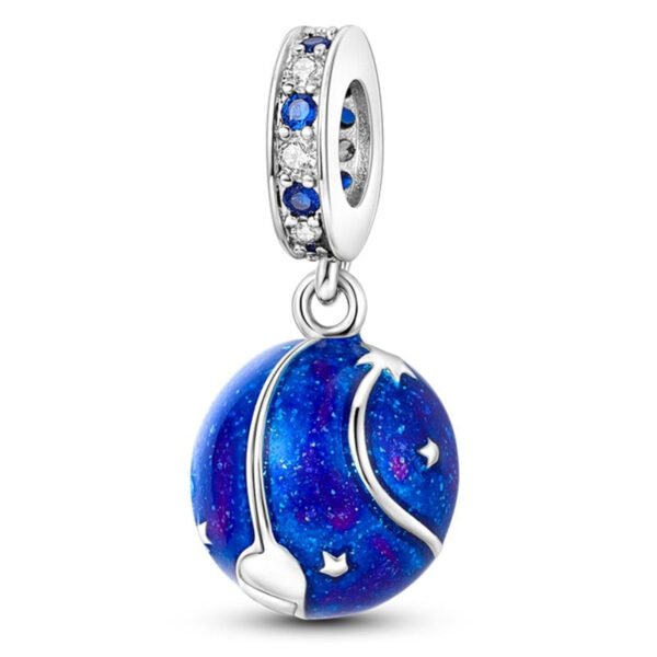 Charm pendentif planète et étoile en argent Default Title - Korell charms