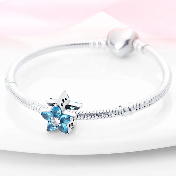 Charm étoile cristaux bleus en argent - Korell charms