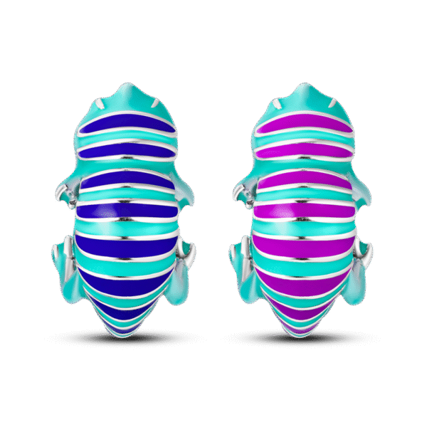 Charm caméléon enroulé en argent - change de couleur - Korell charms