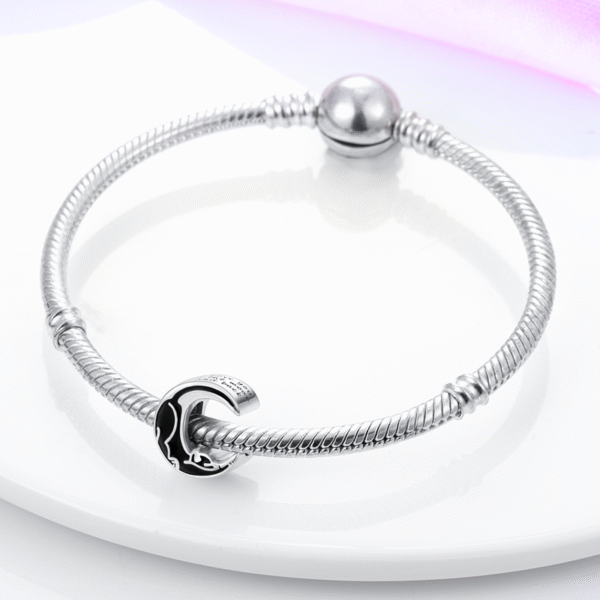 Charm chat qui s'étire en argent - Korell charms