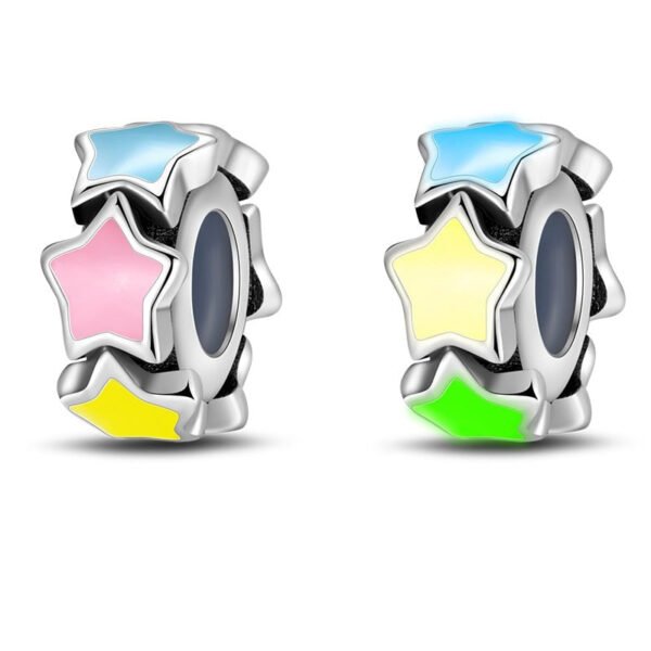 Charm séparateur étoiles en argent - lumineux Default Title - Korell charms