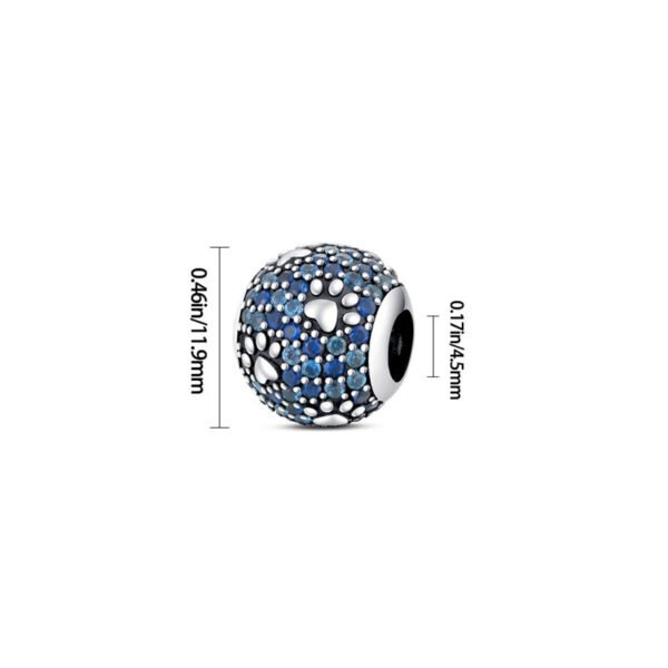 Charm perle pattes de chien en argent - Korell charms