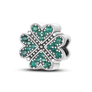 Charm trèfle cristaux en argent - Korell charms