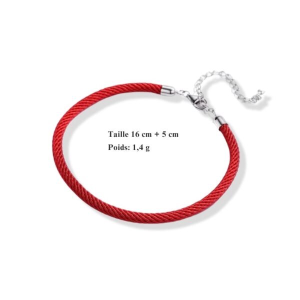 Bracelet Prestige corde tressée en argent plaqué platine - Korell charms